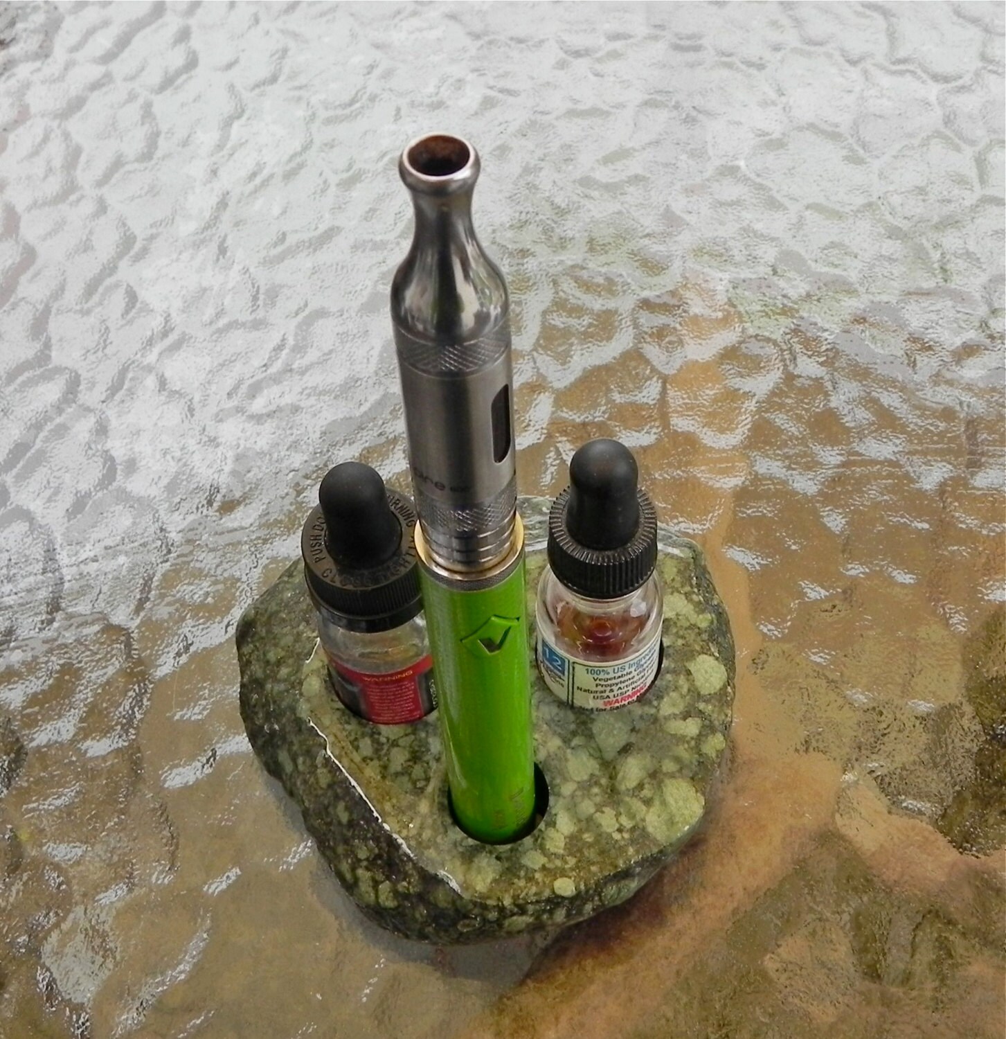 Vape Stand Vape Mod Holder Stone Vape Stand Rugged Green Oso Etsy