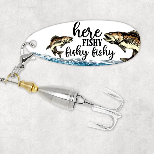 Fishing lure, Here Fishy, fathers day gift, fisherman present