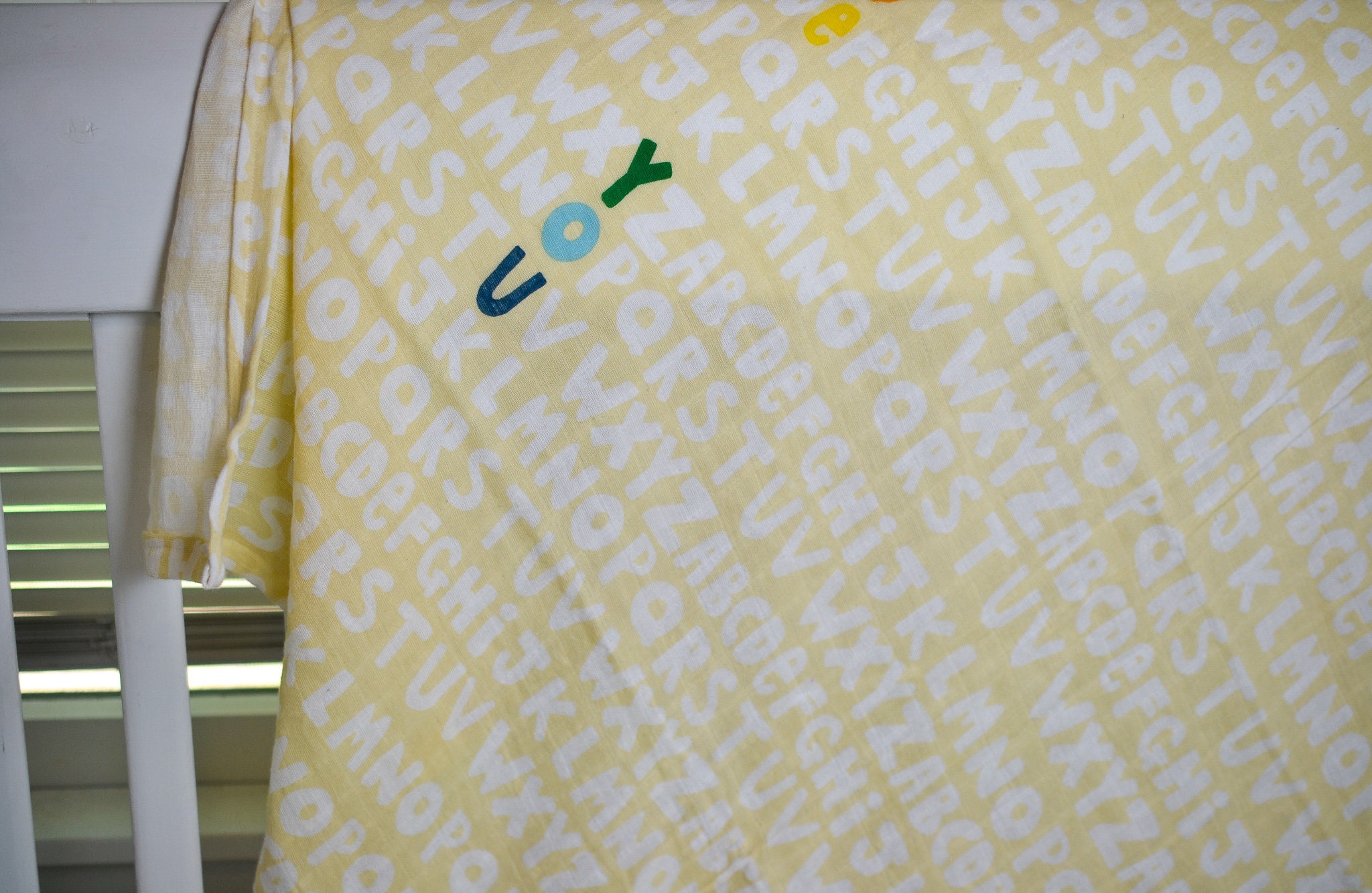 Yellow Alphabet Swaddle Blanket I Love You Swaddle Blanket Etsy