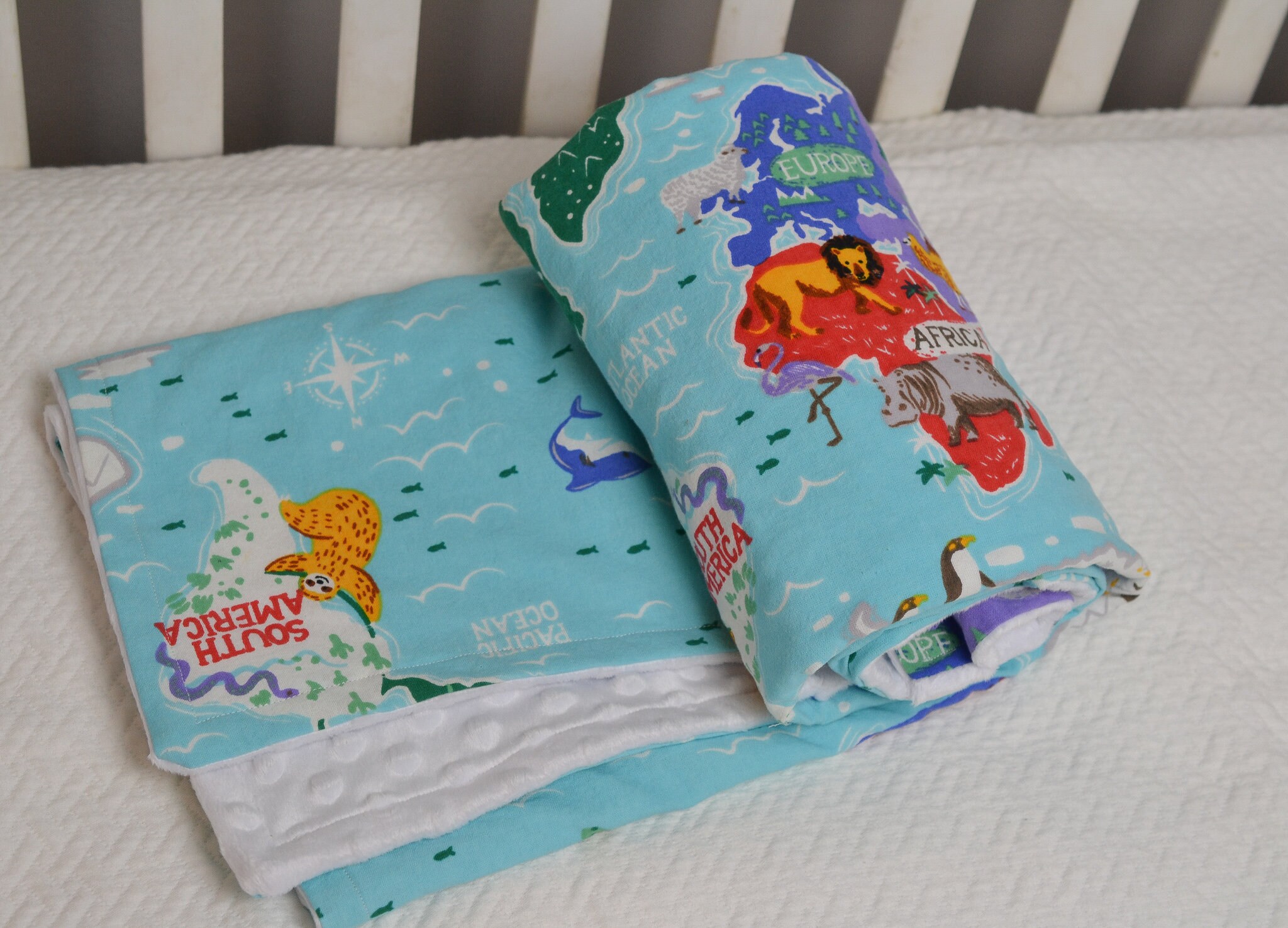 World Map Baby Blanket You Are Our World Map Baby Blanket Etsy UK