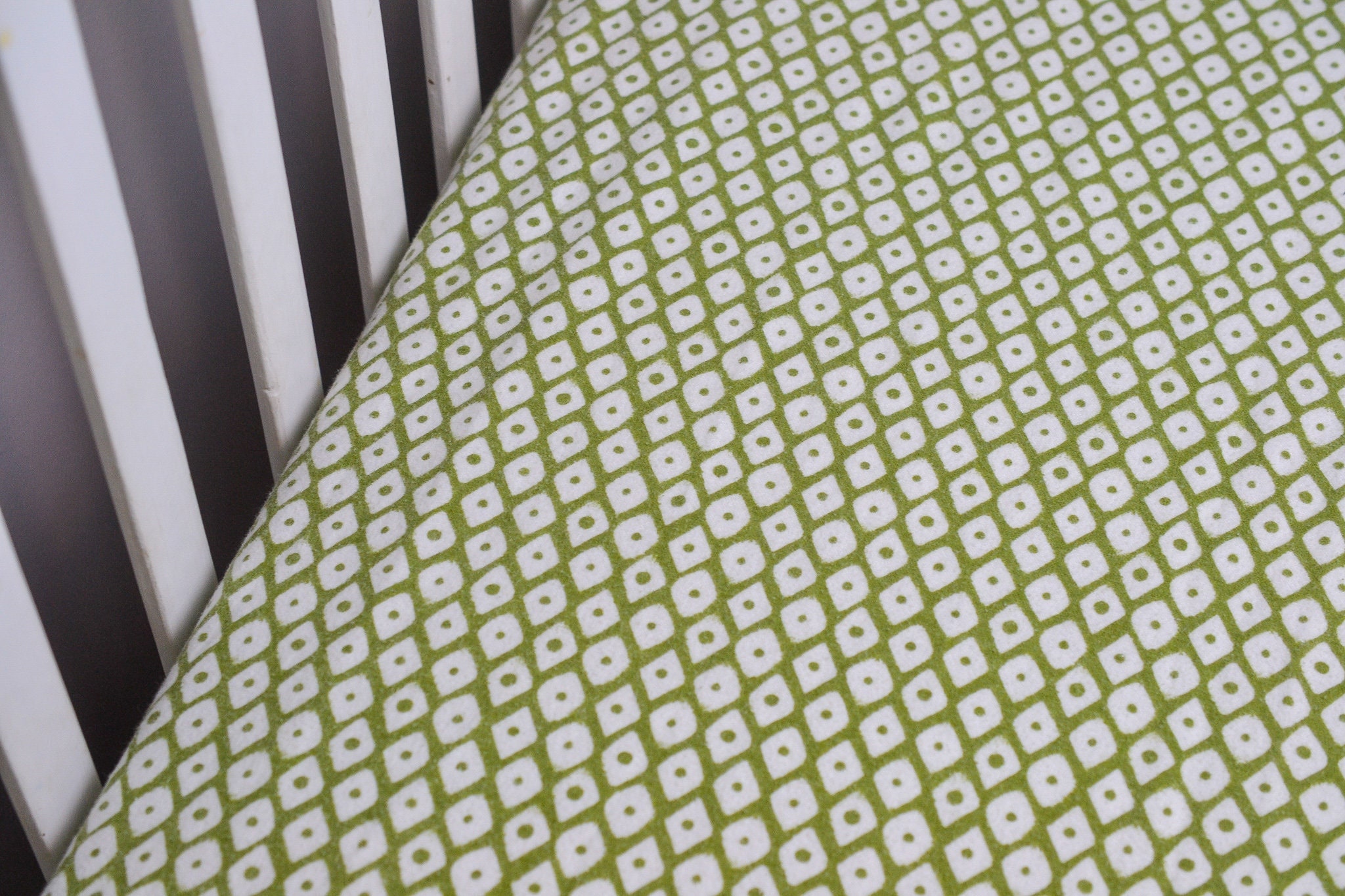 Olive Green Geometric Fitted Crib Sheet Diamond fitted crib Etsy