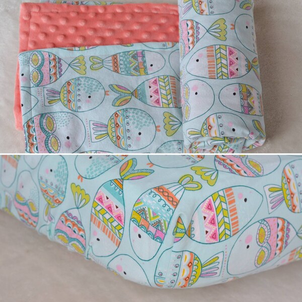 Coral Crib Bedding Etsy