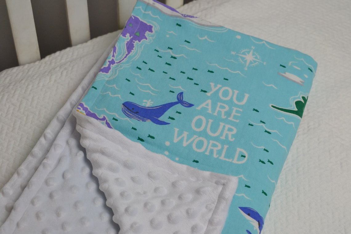 World Map Baby Blanket You Are Our World Map Baby Blanket Etsy UK