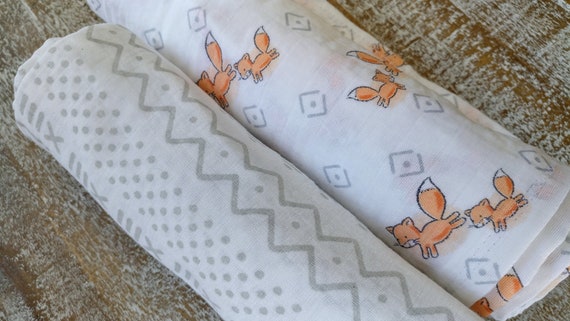 fox swaddle blanket