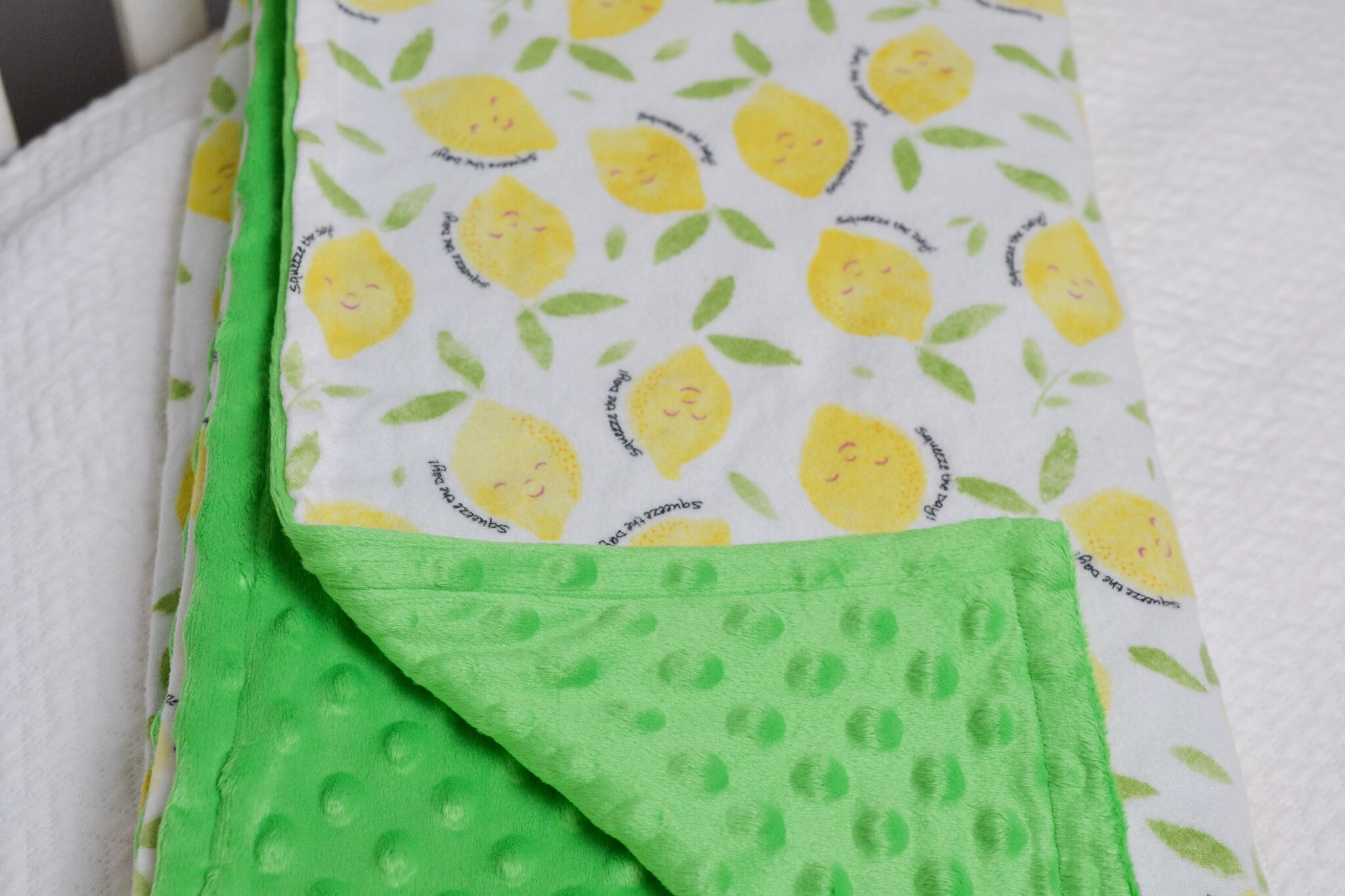 Lemon Baby Blanket Squeeze the Day Lemon Drop Blanket Etsy