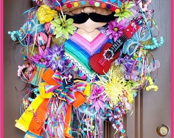 Fiesta Wreath,Cinco deMayo Wreath, Fiesta Decor, Fiesta, Cinco de Mayo, Spring Wreath, Spring Decor, Viva Fiesta Decor,Mother’s Day Wreath