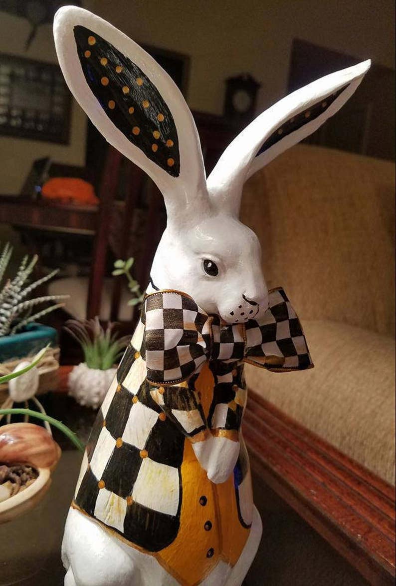 White Rabbit Alice In Wonderland White Rabbit Easter | Etsy