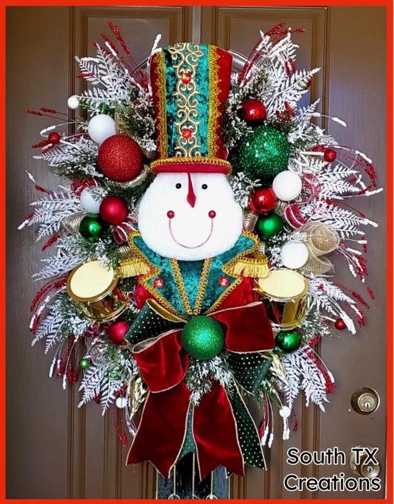 Nutcracker Wreath, Chrisrmas Nutcracker Wreath, Front Door Wreath, Holiday Deco, Nutcracker Deco, Chrisrmas Decor, Nutcracker,Elegant Wreath