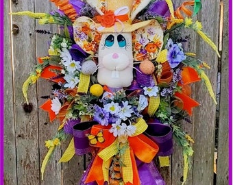 Easter Wreath,Easter Decor, Spring Wreath, Easter Bunny, Easter, Easter Decor, Spring Door Wreath, Spring Wreaths, Easter Eggs. Bunny Wreath