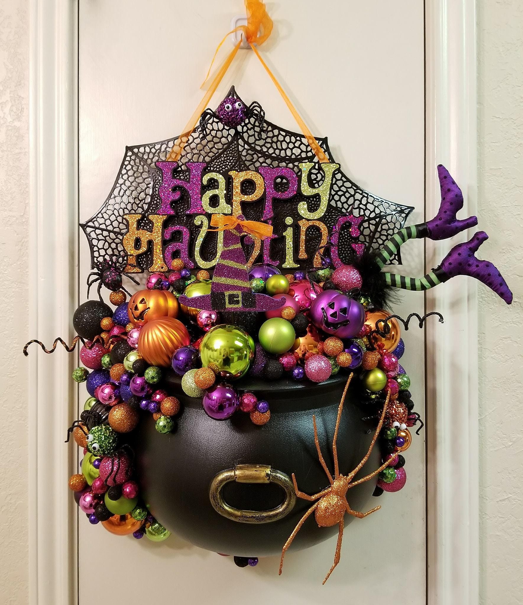 Witches Cauldron Door Hanger Halloween Door Hanger Halloween Etsy
