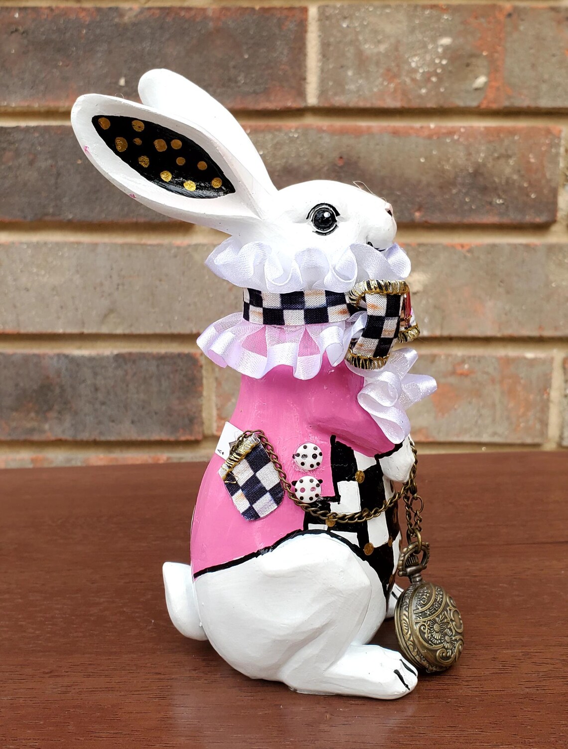 White Rabbit Figurine, Deluxe Dapper Rabbit, English Rabbit, White ...