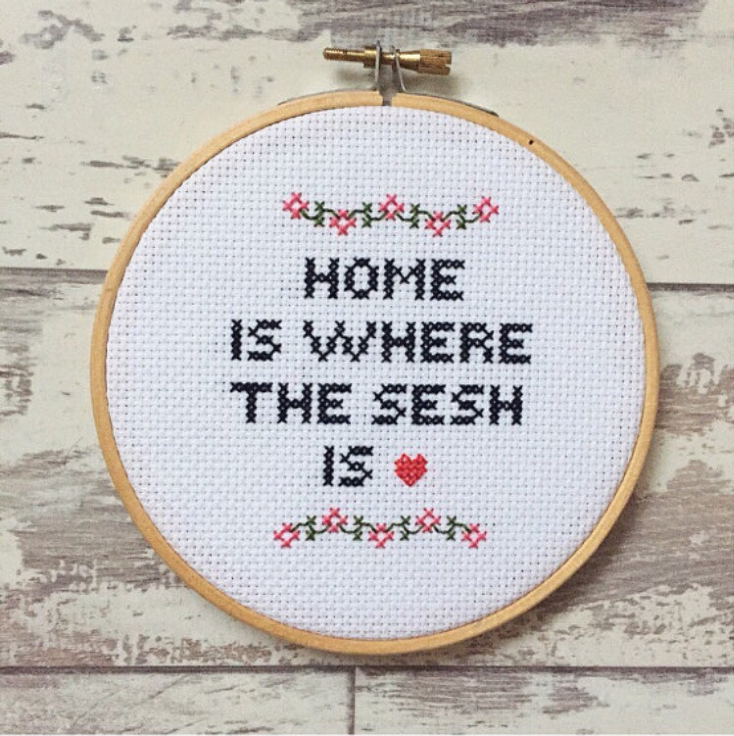 5 Custom Cross Stitch Hoop Personalised Wall Art Etsy