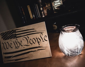 We the People flag plaque!