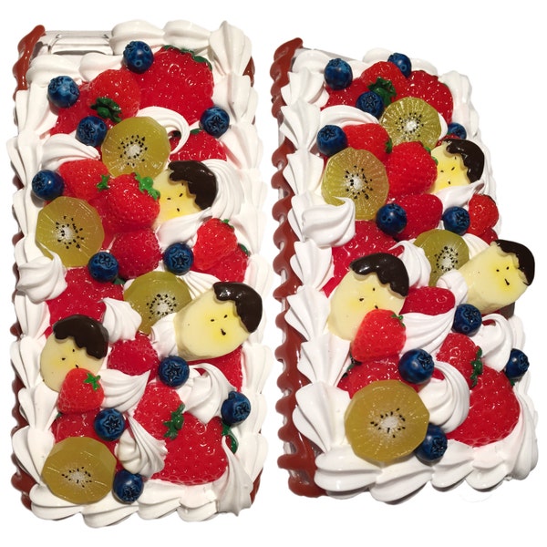 Ready to Ship! iPhone 6 Strawberry Banana Kawaii Decoden Case