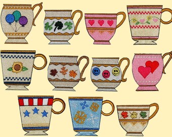 Tea Through the Seasons Machine Embroidery Designs