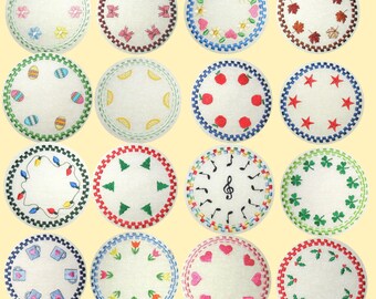 Circles, Coaster and More!  Machine Embroidery Designs