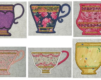 Teatime Applique Machine Embroidery Designs