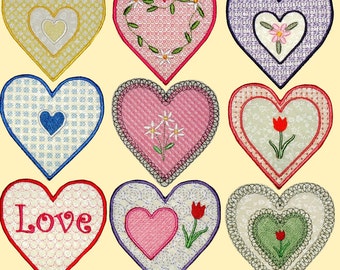 Hearts Machine Embroidery Designs