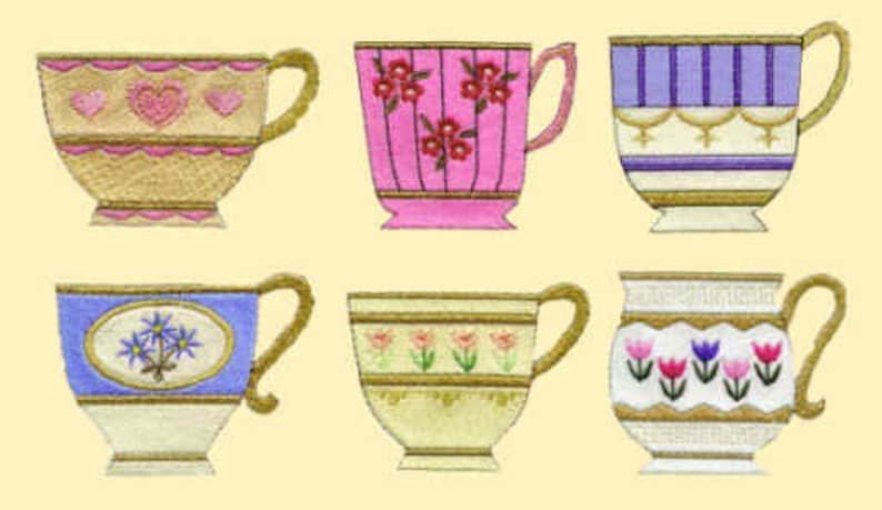 Grandmas finest teacup machine embroidery designs  etsy Grandmas finest teacup machine embroidery designs  etsy