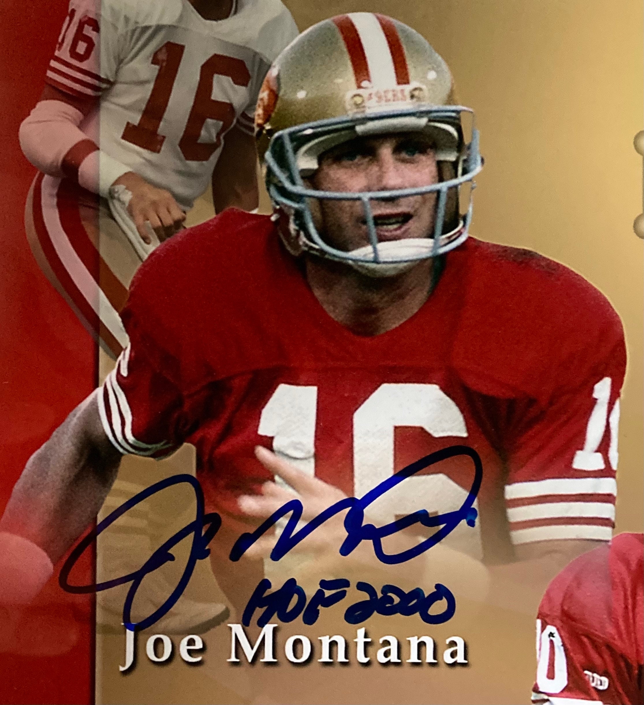 Joe Montana 49ers & Dan Marino Dolphins autographed 8x10 photograph RP 