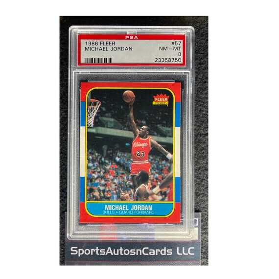 michael jordan fleer rookie card psa 8