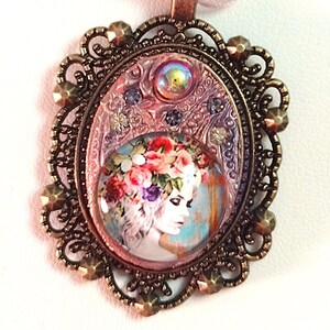 Romantic, Flowers, Elegant, Feminine, Beautiful, Pendant, PA-485