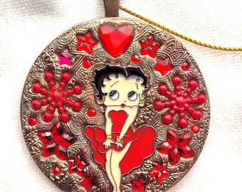 Betty Boop, Ornament, Christmas, Valentine, OR-46