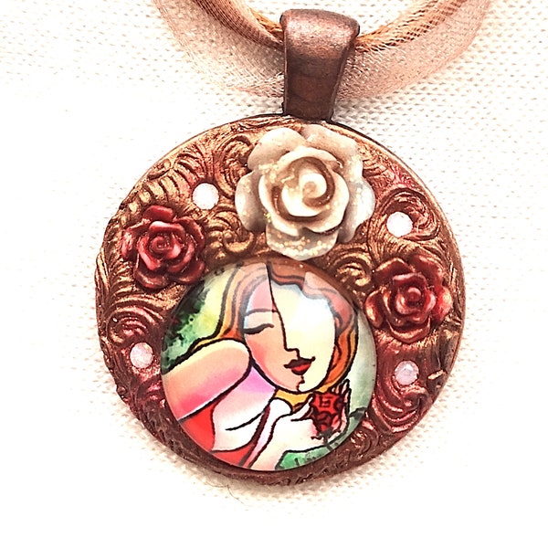 Romantic, Dreamy, Pretty, Feminine, Pendant, PA-621