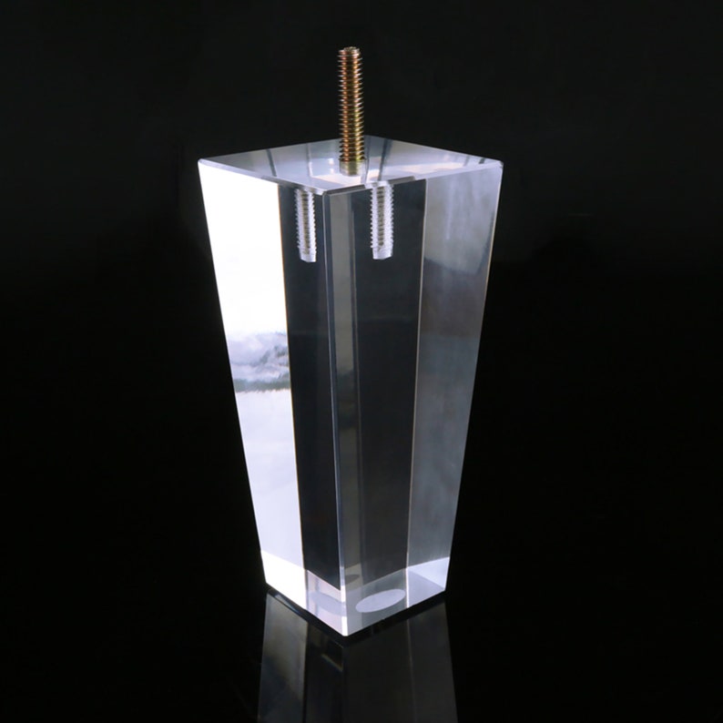 4 inch Acrylic Furniture Legs 4PCS Pyramid Clear Glass DIY Etsy