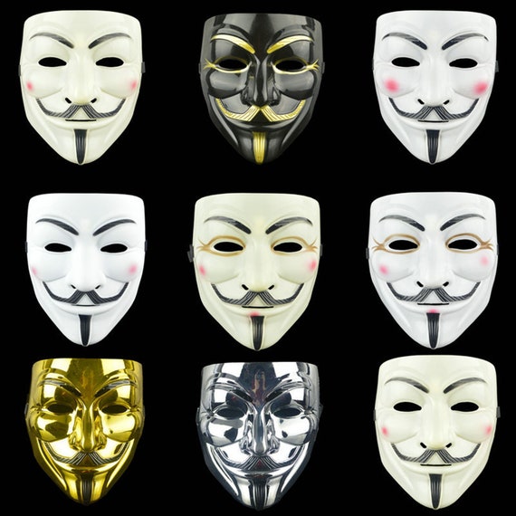 Hacker Mask for Kids V for Vendetta Mask Halloween Masks Etsy