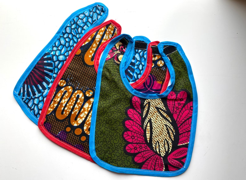 Bright Colourful fabric 0-12 months Baby Bibs