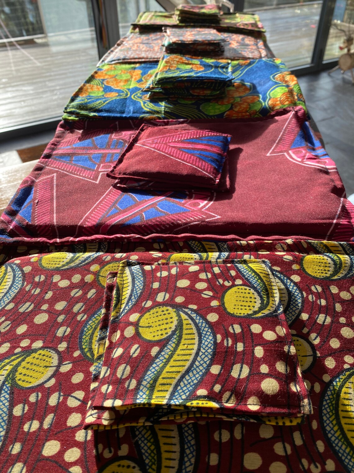 African Print Placemats and Coasters X 4 Eco Friendly & Etsy Singapore