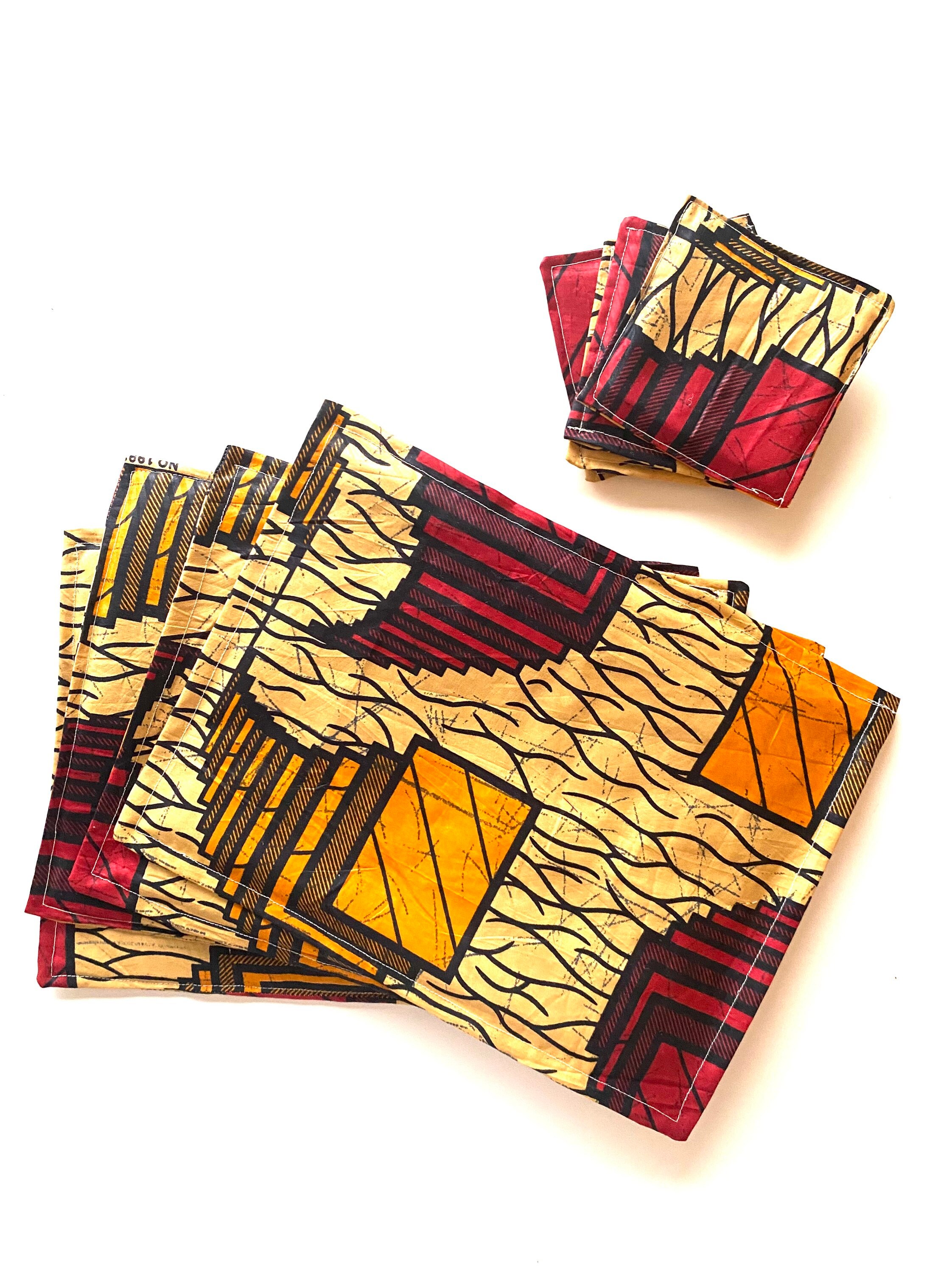 African Print Placemats and Coasters X 4 Eco Friendly & Etsy Singapore