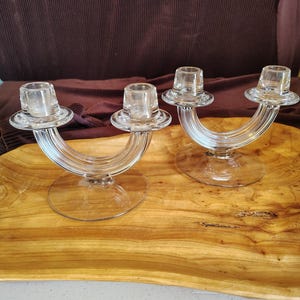vintage posterior elegant crystal candle holder set