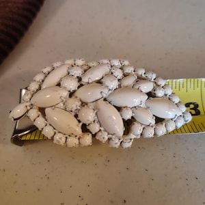 vintage Weiss milk glass brooch