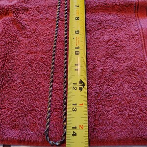 925 vintage silver twisted 28&quot; around silver marked chain
