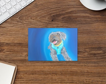 fine art terrier mix Greeting card, birthday card, Christmas card, celebration card