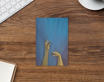 drowning Greeting card/ Small 4” x 6”/ Medium 5” x 7”/ Large 5.83” x 8.27”/ Toner-based printing/ vibrant colours/ Complimentary envelope