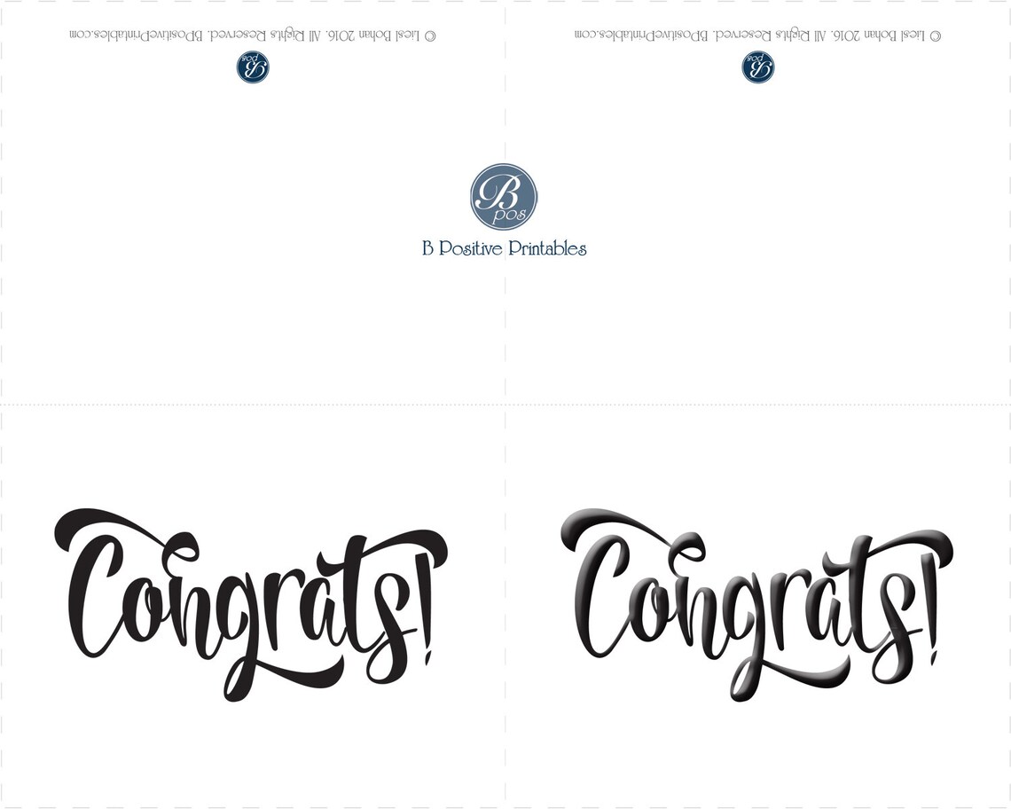 Congrats Card Congratulations Printable Card Digital Card - Etsy