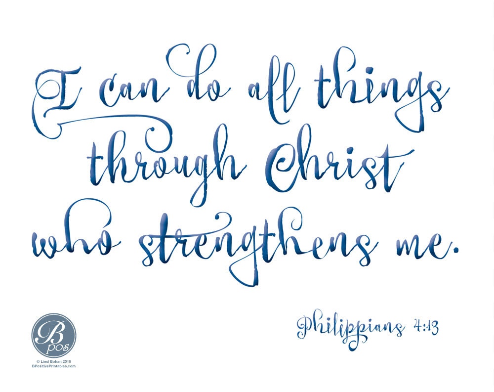 Philippians 4:13 I Can Do All Things Bible Verse Printable - Etsy Philippians 4:13 I Can Do All Things Bible Verse Printable - Etsy