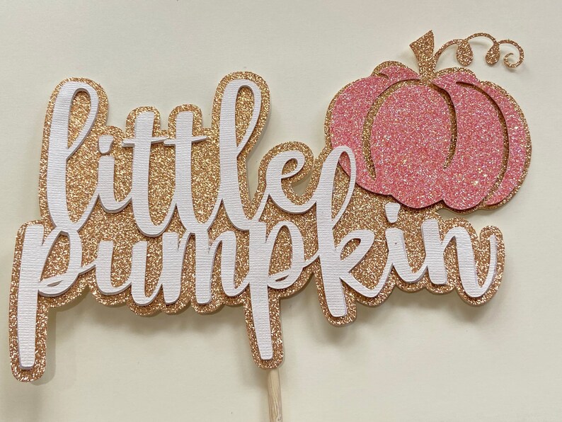 Little Pumpkin Cake Topper Pumpkin Baby Shower Cake Topper Etsy