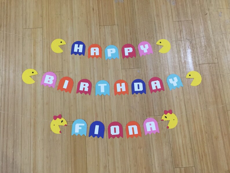 Happy Birthday Pacman Banner | Etsy