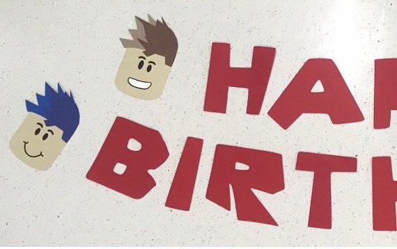 Roblox Birthday Banner Roblox Party Roblox Decoration Etsy - images of roblox banner