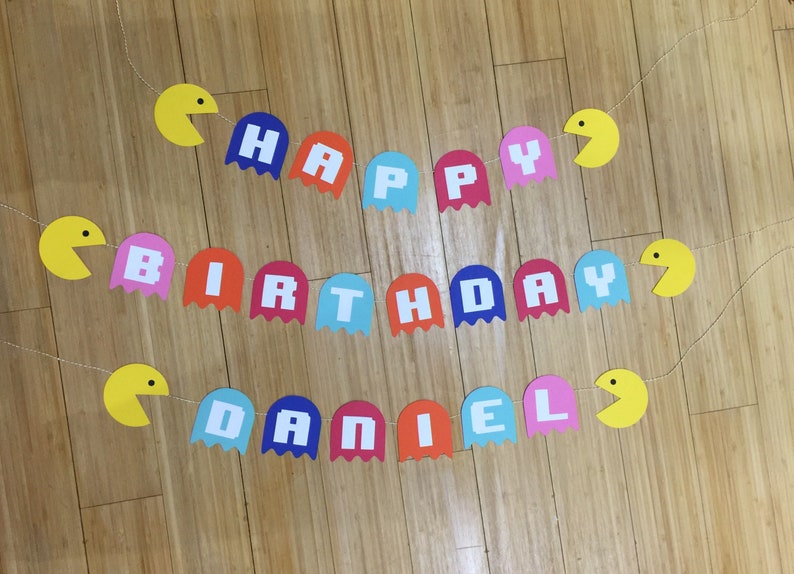 Happy Birthday Pacman Banner | Etsy