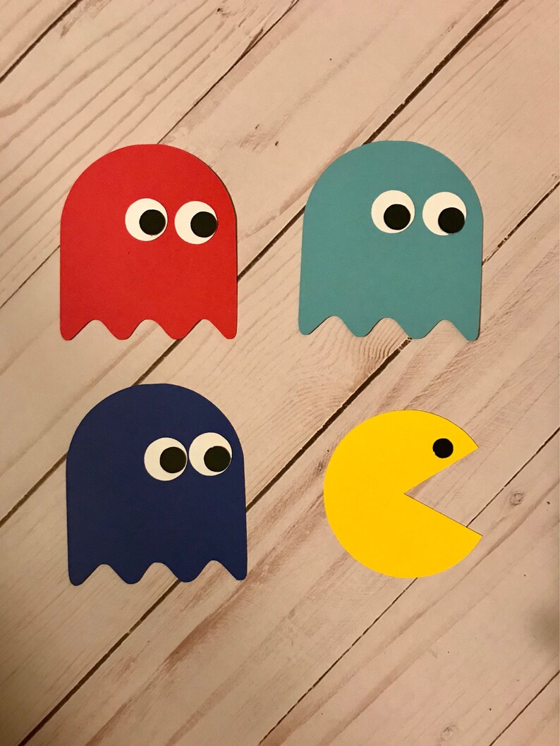 5 Pacman Cutouts | Etsy