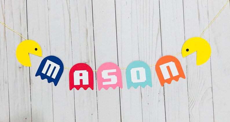 Happy Birthday Pacman Banner | Etsy