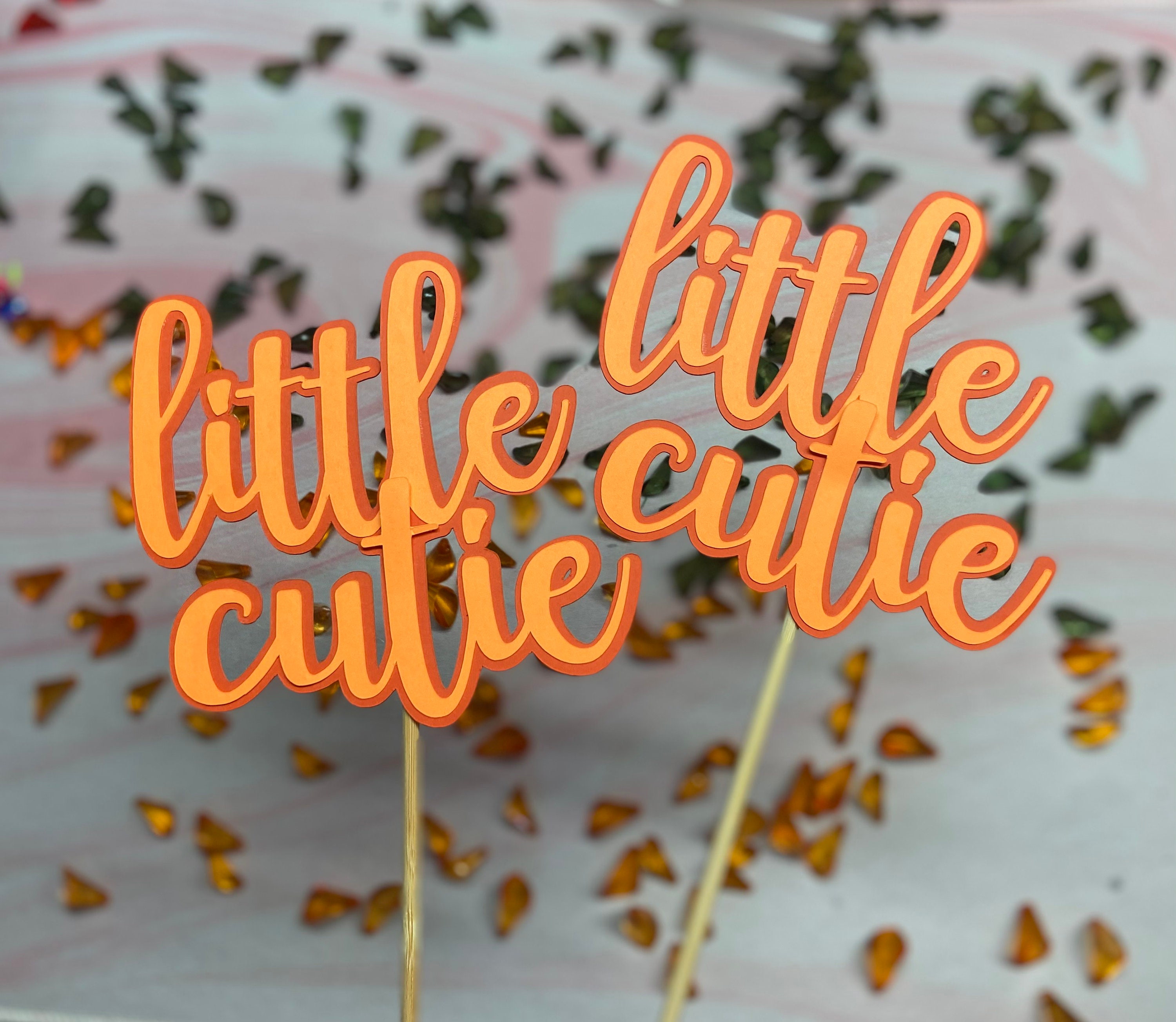 Set of 2 Centerpieces Little Cutie Baby Shower Centerpieces Etsy