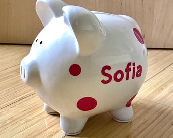 Piggy bank - Personalized gift - Custom piggy bank - Girl birthday gift - Coin bank - Personalized piggy bank - Girl personalized gift