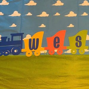 Train Banner - Boy Nursery Banner - Train Burthday Banner