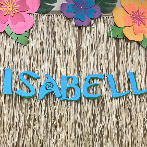 Personalised Hawaiian Birthday Banner - Party Beach Wall Decorations, Summer Theme